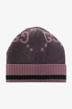 Gucci RÓŻOWY Kaszmirowa czapka