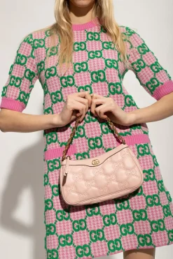 Gucci RÓŻOWY Pikowana torba na ramię