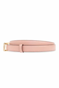 Gucci RÓŻOWY Skórzany pasek z logo