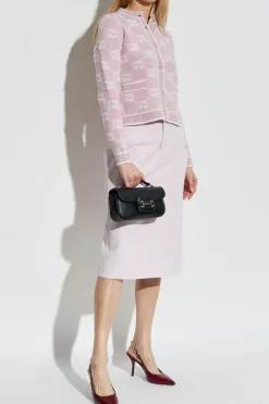 Gucci RÓŻOWY Spódnica z rozcięciem z tyłu