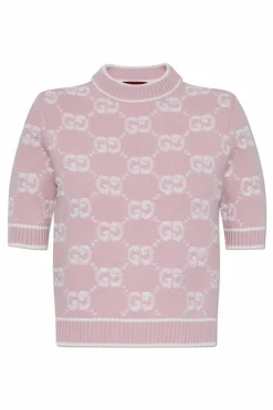 Gucci RÓŻOWY Sweter z logo