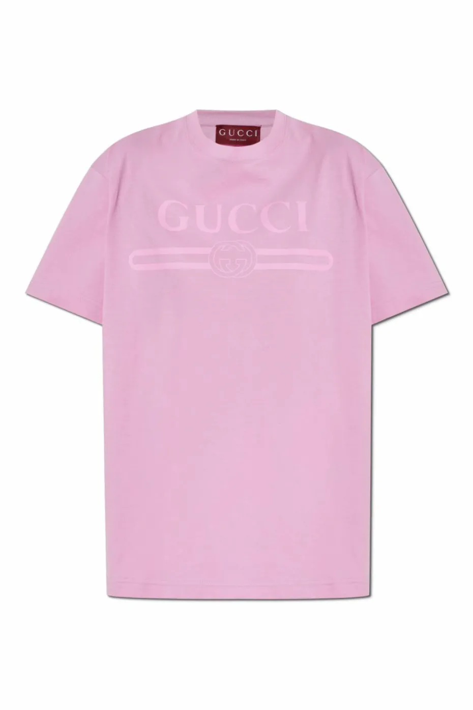 Gucci RÓŻOWY T-shirt z logo