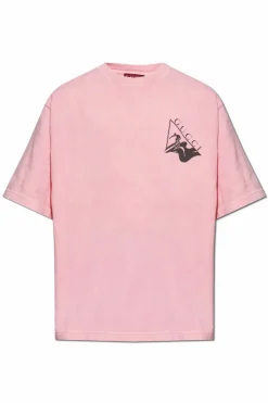 Gucci RÓŻOWY T-shirt z nadrukiem