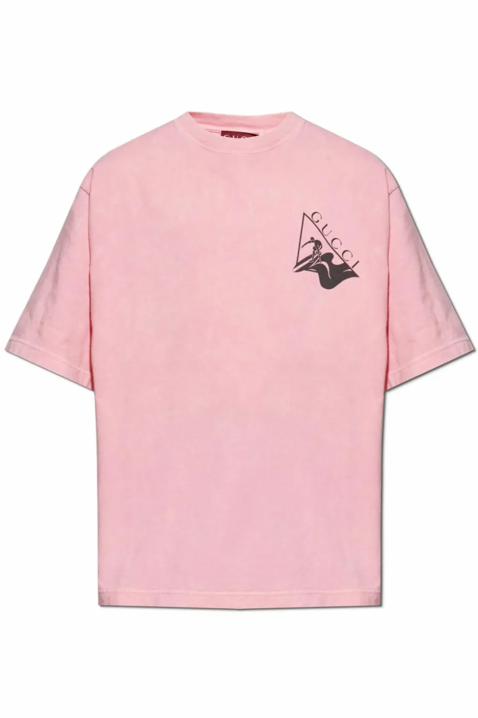 Gucci RÓŻOWY T-shirt z nadrukiem