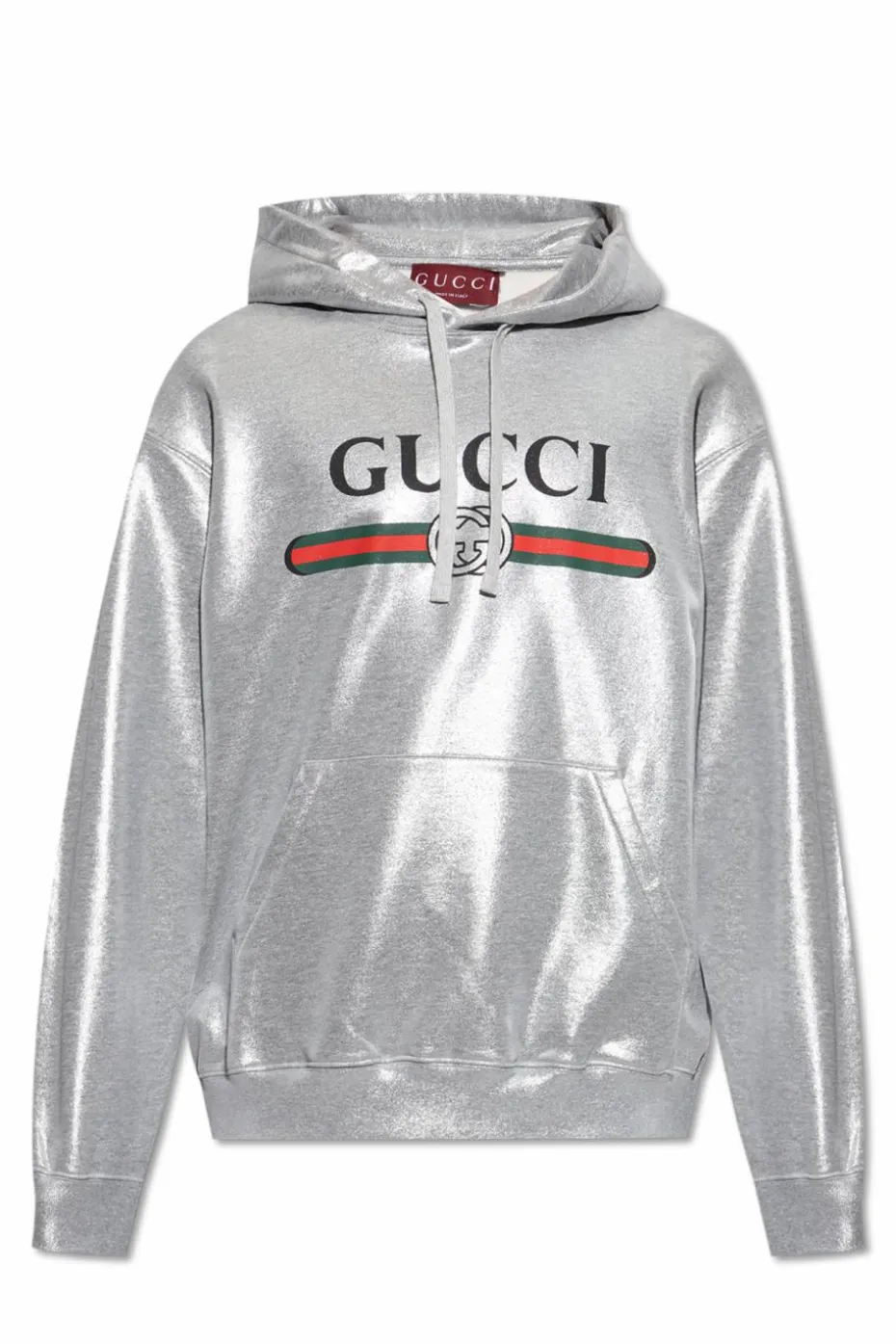 Gucci SREBRNY Bluza z lureksową nicią