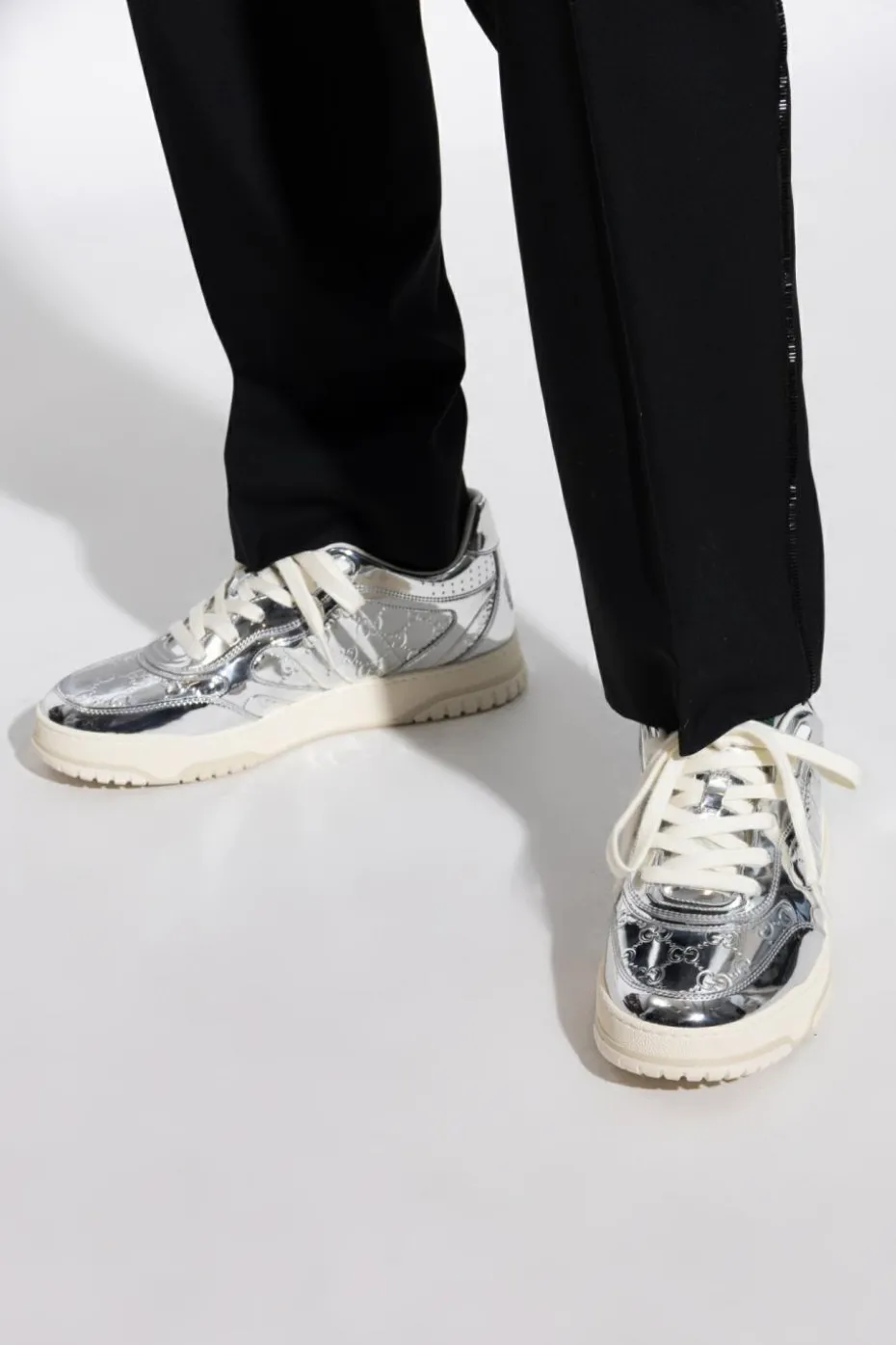 Gucci SREBRNY Buty sporowe `Re-Web`