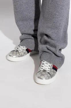 Gucci SREBRNY Buty sportowe z monogramem