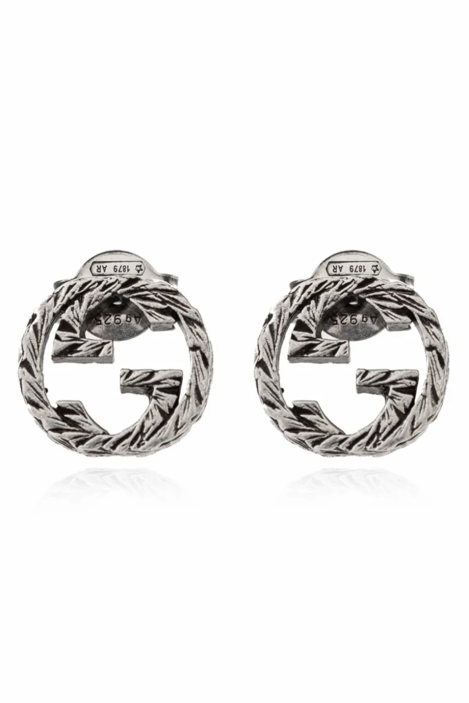 Gucci SREBRNY Kolczyki w kształcie logo
