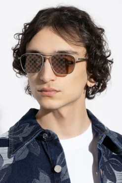 Gucci SREBRNY Okulary przeciwsłoneczne