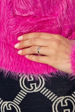 Gucci SREBRNY Pierścień z białego złota