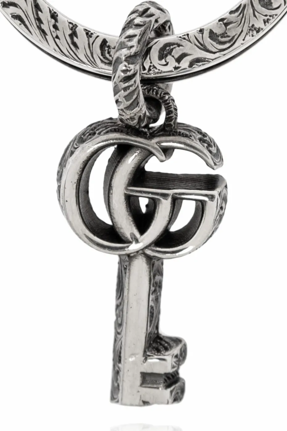 Gucci SREBRNY Srebrny brelok z zawieszką