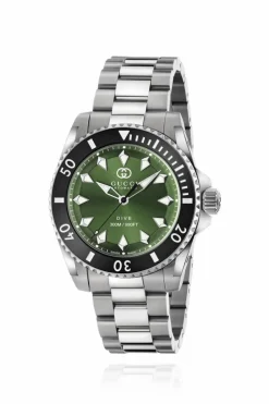 Gucci SREBRNY Zegarek `Dive`