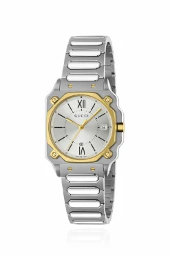 Gucci SREBRNY Zegarek `G-Flat`