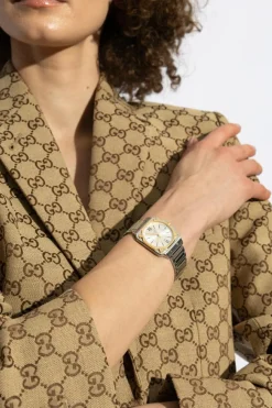 Gucci SREBRNY Zegarek `G-Flat`