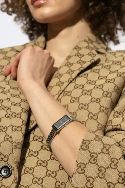 Gucci SREBRNY Zegarek `G-Frame`