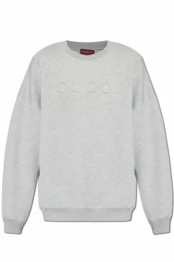 Gucci SZARY Bluza z logo