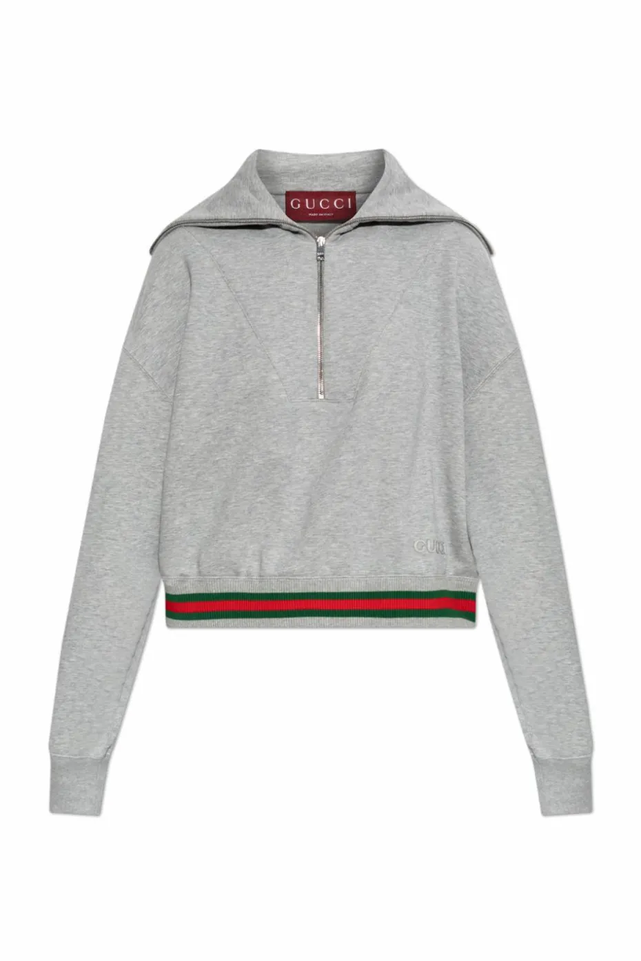 Gucci SZARY Bluza z szerokim kołnierzem