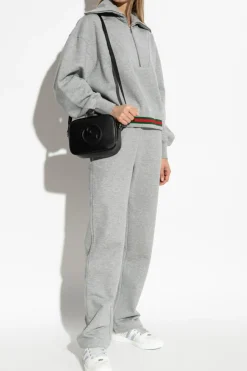 Gucci SZARY Bluza z szerokim kołnierzem