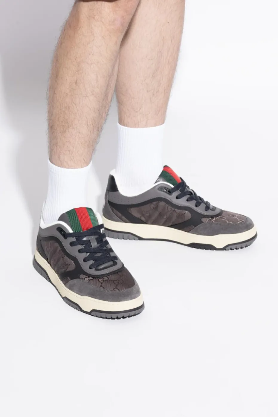 Gucci SZARY Buty sportowe `Re-Web`