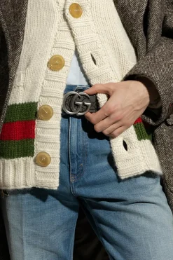 Gucci SZARY Dwustronny pasek