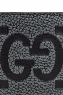 Gucci SZARY Etui na karty ze wzorem `GG`
