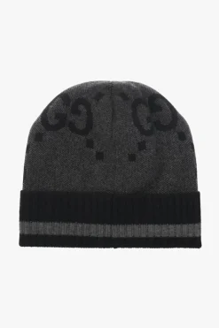 Gucci SZARY Kaszmirowa czapka