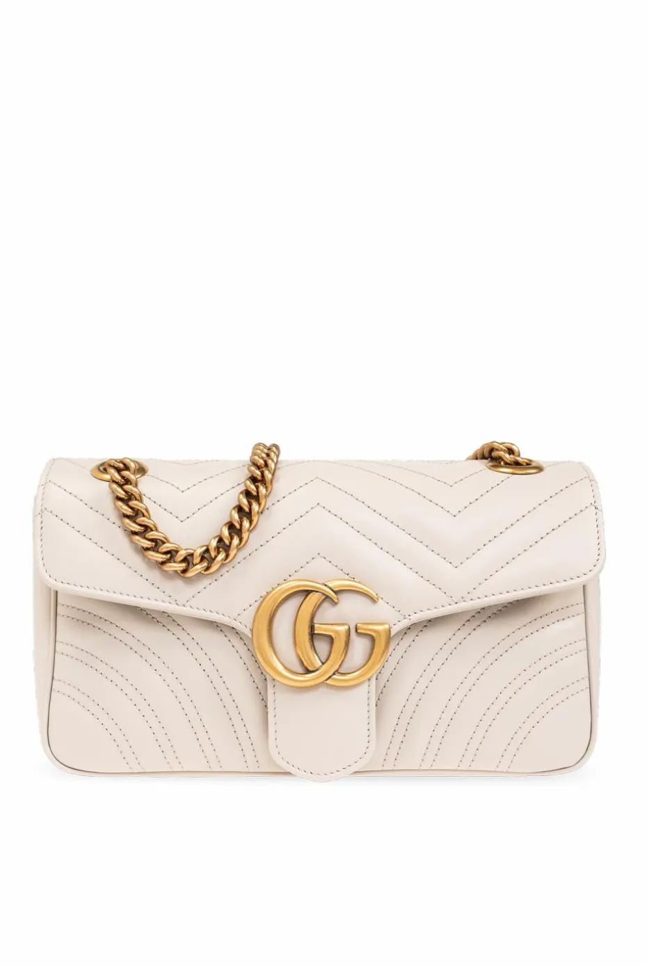 Gucci SZARY Pikowana torba na ramię ‘GG Marmont Small’