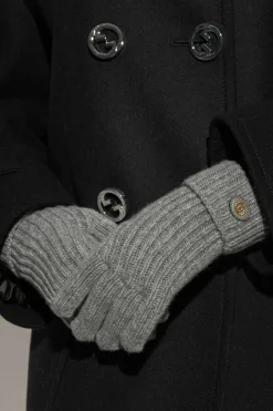 Gucci SZARY Rękawiczki z logo