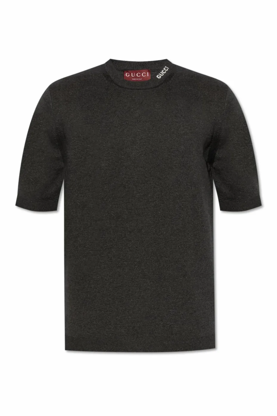 Gucci SZARY Sweter z krótkimi rękawami