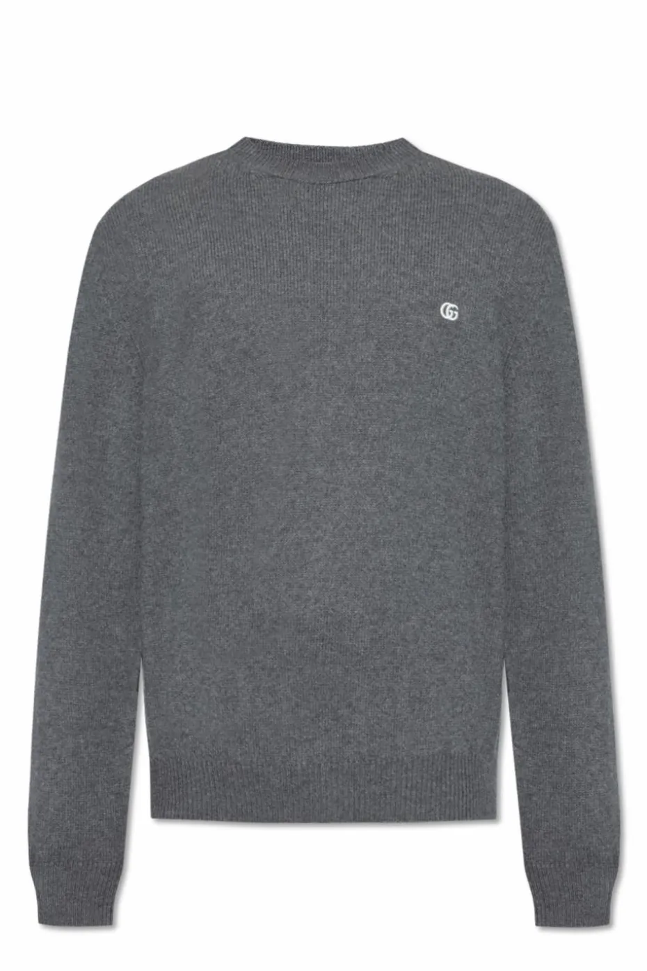 Gucci SZARY Sweter z wyszytym logo