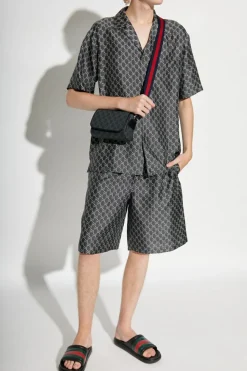 Gucci SZARY Szorty z monogramem