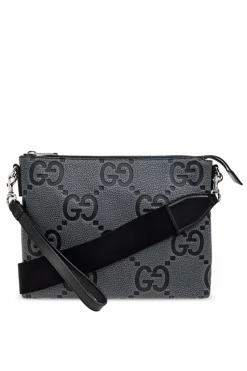 Gucci SZARY Torba do ręki `Medium Jumbo GG`