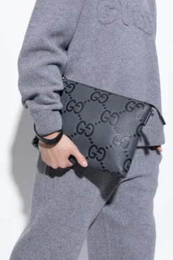 Gucci SZARY Torba do ręki `Medium Jumbo GG`