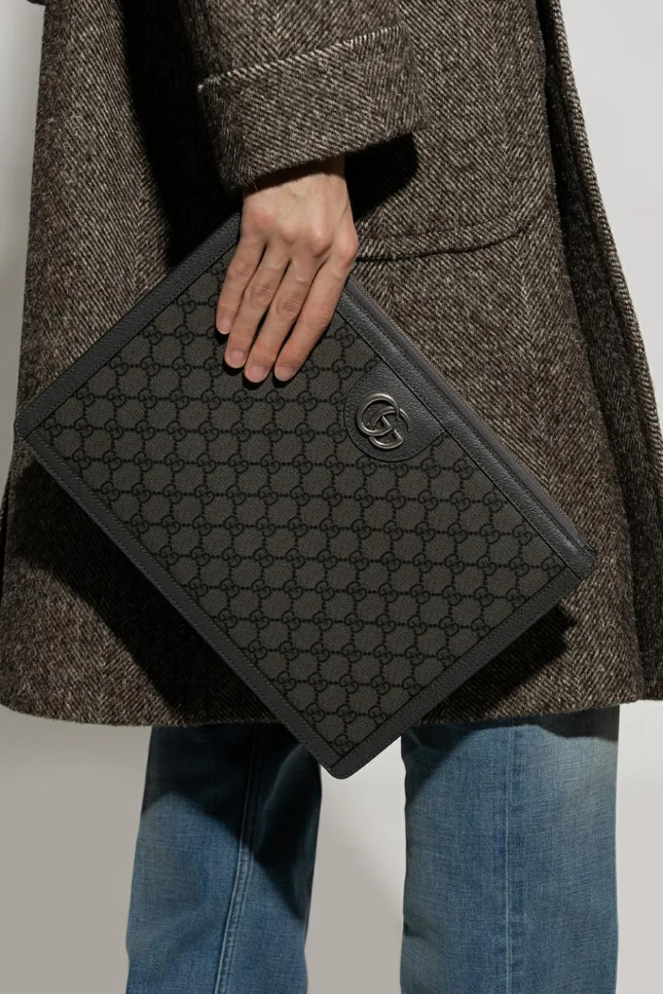 Gucci SZARY Torba do ręki ‘Ophidia’