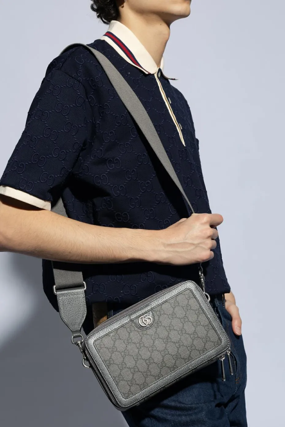 Gucci SZARY Torba do ręki ‘Ophidia Mini’