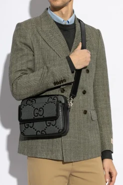 Gucci SZARY Torba na ramię `Jumbo GG Small`