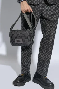 Gucci SZARY Torba na ramię z monogramem