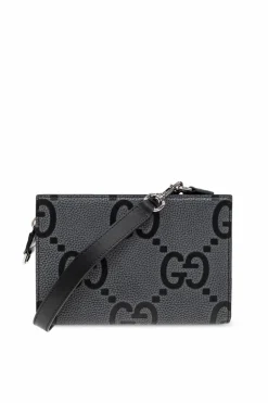 Gucci SZARY Torba na ramię `Jumbo GG Mini`