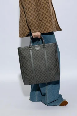 Gucci SZARY Torba ‘Ophidia Medium’ typu ‘shopper’