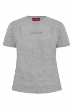 Gucci SZARY T-shirt z logo