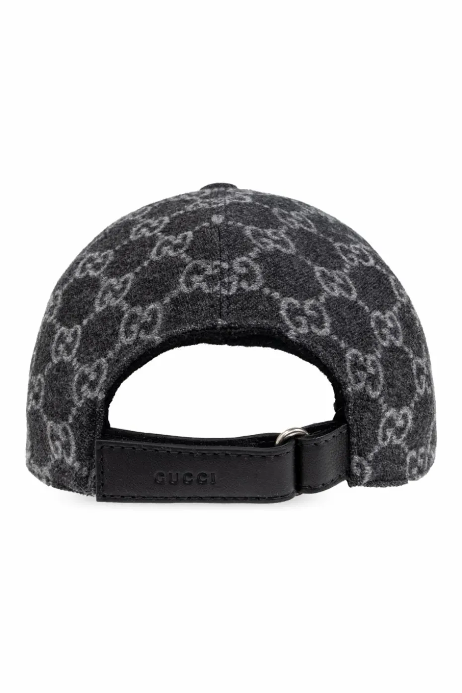 Gucci SZARY Wełniana czapka z daszkiem