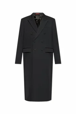 Gucci SZARY Wełniany płaszcz