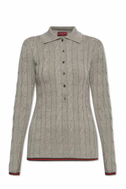 Gucci SZARY Wełniany sweter