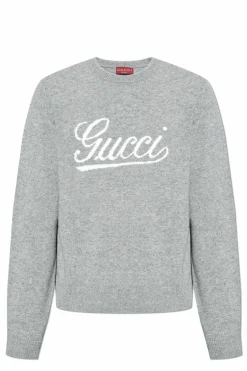 Gucci SZARY Wełniany sweter
