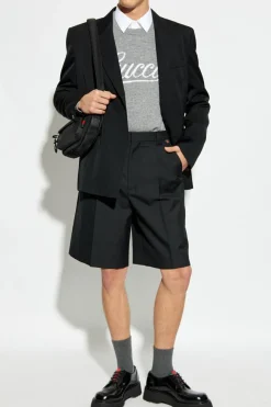 Gucci SZARY Wełniany sweter