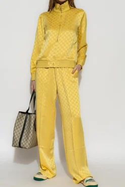 Gucci ŻÓŁTY Spodnie z monogramem