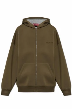 Gucci ZIELONY Bluza z wyszytym logo