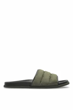 Gucci ZIELONY Klapki z monogramem