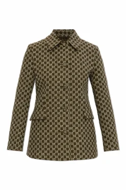 Gucci ZIELONY Kurtka z monogramem
