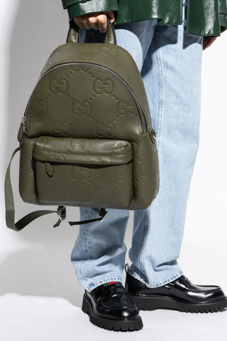 Gucci ZIELONY Plecak z monogramem